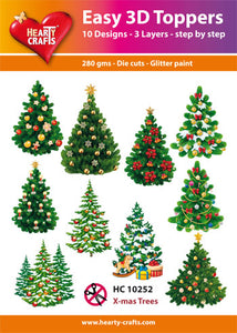 Easy 3D Die-Cut Toppers - Christmas Trees