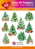 Easy 3D Die-Cut Toppers - Winter Trees