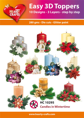 Easy 3D Die-Cut Toppers - Candles in Wintertime