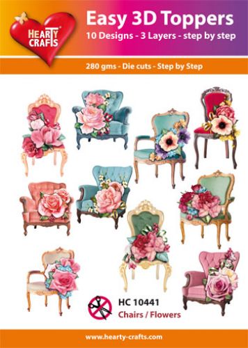 Easy 3D-Toppers Chairs/Flowers
