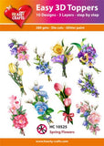 Easy 3D-Toppers Spring Flowers