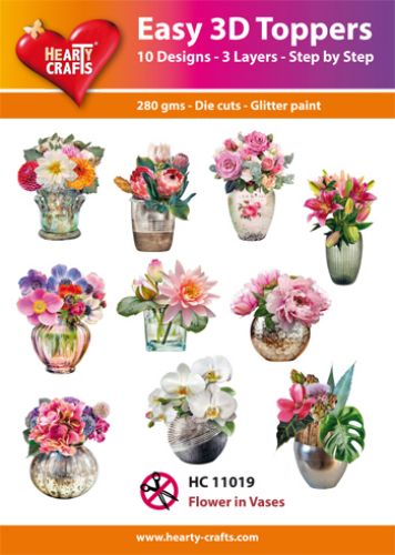 Easy 3D Die-Cut Toppers - Flower in Vases