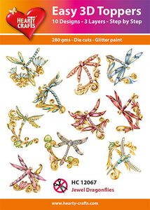 Easy 3D Die-Cut Topper - Jewel Dragonflies