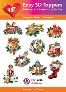 Easy 3D Card Toppers - Christmas