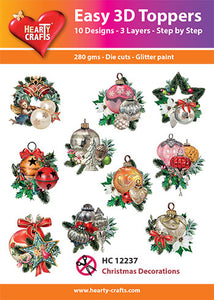 Easy 3D Card Toppers - Christmas Decorations