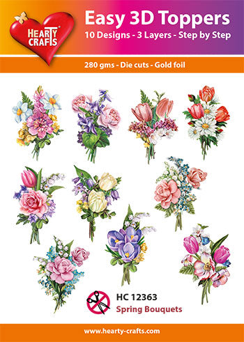 Easy 3D Die-Cut Topper - Spring Bouquets