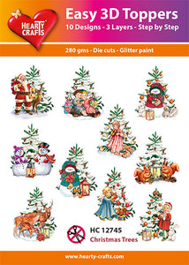 Easy 3D Die-Cut Topper - Christmas Trees