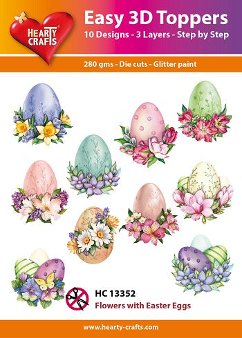 Easy 3D Die-Cut Topper - Flowers with Easter Eggs