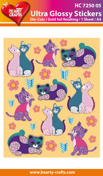 Ultra Glossy Stickers - Designer Cats