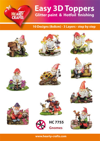 Easy 3D Die-Cut Toppers - Garden Gnomes