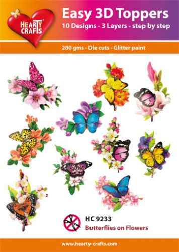 Easy 3D Die-Cut Toppers - Butterflies On Flowers