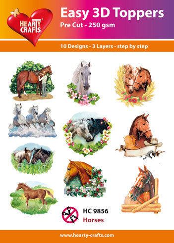 Easy 3D Die-Cut Toppers - Horses