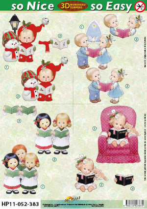 Morehead 3D Die Cut Sheet - Christmas Carolers – European Papercrafts