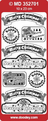 Doodey Deco Peel-Off Sticker - Diverse Christmas Labels #1