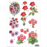 Craft UK - Red, Pink, Purple flowers - Metallic