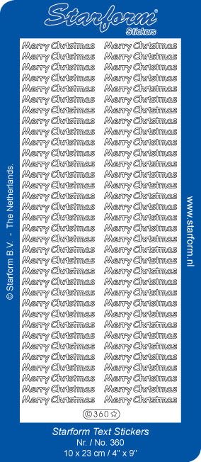 Starform Merry Christmas Peel-Off Stickers