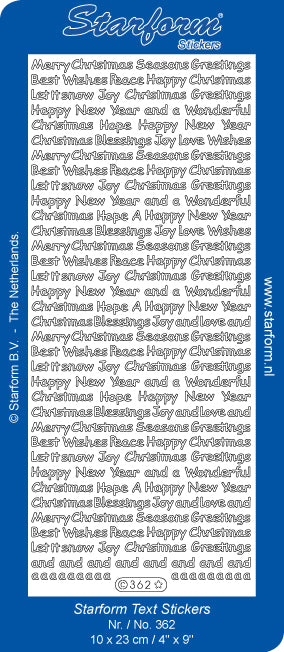 Starform Peel-Off Deco Stickers - Variety Sayings Christmas