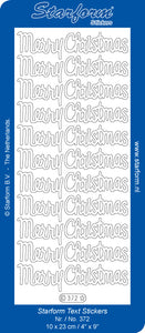 Starform Peel-Off Deco Sticker - Merry Christmas- Large- Silver