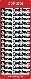 Doodey Peel-Off Deco Sticker - Merry Christmas - Various Colors