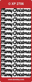 Doodey Peel-Off Deco Sticker - Merry Christmas - Various Colors