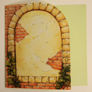 Brick stone wall - printed cards & envelopes 6" x 6" 6 pack