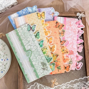 36 Sheets of Vintage Flower & Butterfly Papers