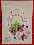 Printed Lace Doily Greeting Cards, 4.5" x 6.5", 4 pack